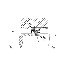 主軸軸承 HCS71912-C-T-P4S, 調(diào)節(jié)，成對安裝，接觸角 α = 15°，兩側(cè)唇密封，非接觸，限制公差