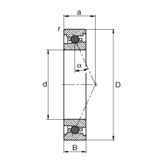 主軸軸承 HC7024-E-T-P4S, 調(diào)節(jié)，成對或單元安裝，接觸角 α = 25°，陶瓷球，限制公差