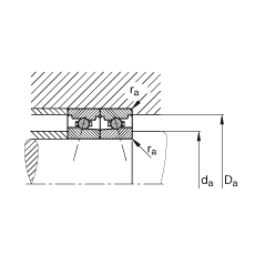 主軸軸承 HC7024-E-T-P4S, 調(diào)節(jié)，成對或單元安裝，接觸角 α = 25°，陶瓷球，限制公差