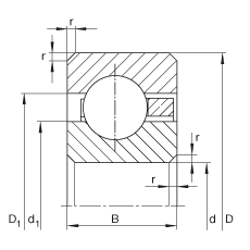 薄截面軸承 CSCA065, 深溝球軸承，類型C，運行溫度 -54°C 到 +120°C