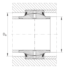 關(guān)節(jié)軸承 GE25-HO-2RS, 根據(jù) DIN ISO 12 240-1 標準, 需維護，兩側(cè)唇密封