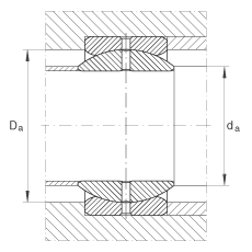 關(guān)節(jié)軸承 GE63-ZO, 根據(jù) DIN ISO 12 240-1 標(biāo)準(zhǔn)，英制尺寸，需維護(hù)